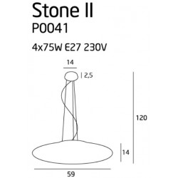 Stone 2 lampa wisząca duża