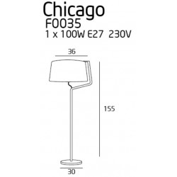 CHICAGO lampa podłogowa biała