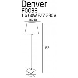 DENVER  lampa podłogowa F0033