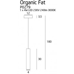 Organic Fat lampa wisząca chrom