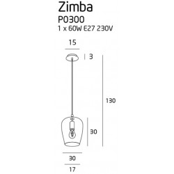 Zimba Amber lampa wisząca