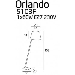 Orlando lampa podłogowa 5103F/WHNM