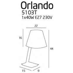 Orlando lampa biurkowa czarna chrom