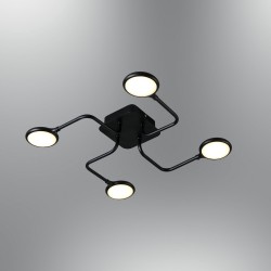 Promocja czarna lampa led plafon ledowy ozcan 5661-4 do łazienki kuchni salonu