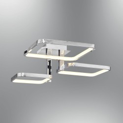 Srebrny plafon ledowy lampa led ozcan 5637-3a chrom salon kuchnia łazienka mocne światło