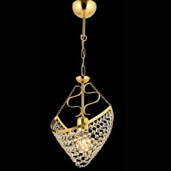 Złota kryształowa lampa sufitowa  żyrandol  avonni hotel sala bankietowa restauracja salon  av-1563-s18  lampa