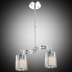 Elegancka srebrna kryształowa lampa sufitowa żyrandol lucea deanna 80186-03-l02-cr  salon sypialnia jadalnia hotel restauracja
