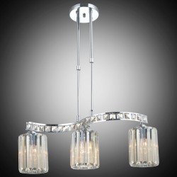 Elegancka srebrna kryształowa lampa sufitowa żyrandol lucea deanna 80186-04-l03-cr  salon sypialnia jadalnia hotel restauracja