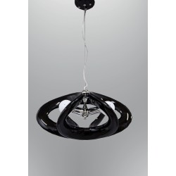 Czarna lampa wisząca ozcan 5329 czarny żyrandol + żarówki globe