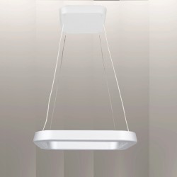 Ledowa lampa wisząca srebro mat 45cm ozcan 5612-1a ledowy żyrandol na diody led 36w