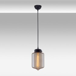 Bursztynowa lampa wisząca ozcan 18cm 4702-1a bursztynowy pojedynczy zwis 1x40w