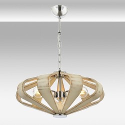Nowoczesna lampa wisząca beżowa avonni salon sypialnia jadalnia av-1674-3cr  lampa
