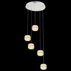 Elegancka  kryształowa lampa wisząca lucea taylen 51920-04-p05-cr led  salon sypialnia jadalnia hotel restauracja