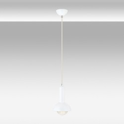 Biała lampa wisząca ozcan 6490k-1a biały zwis 1x40w