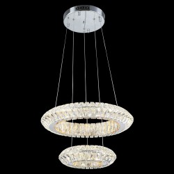 Elegancka  kryształowa lampa wisząca lucea dorinda 51919-01-ps2-cr led  salon sypialnia jadalnia hotel restauracja
