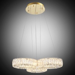 Elegancka  kryształowa lampa wisząca lucea 51923-01-ps3-gd demeka led  salon sypialnia jadalnia hotel restauracja