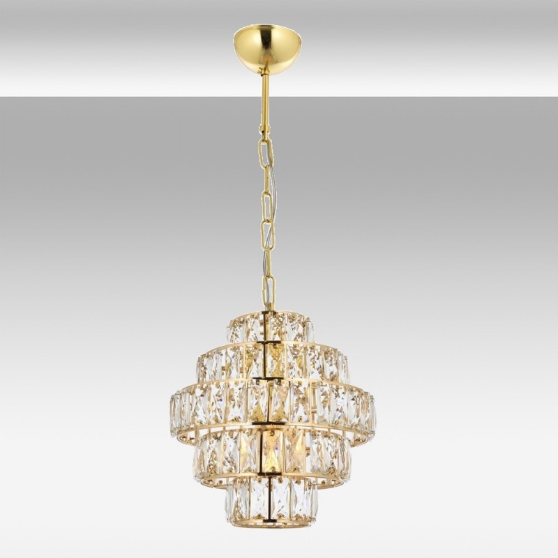 Ekskluzywna   złota  kryształowa lampa wisząca avonni av-5228-1s     salon sypialnia jadalnia hotel restauracja