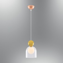 Szklana lampa wisząca ozcan 5680B-1A,21 transparentny zwis