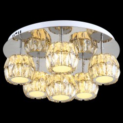 Elegancka  kryształowa lampa sufitowa plafon lucea taylen 51920-02-c06-cr led  salon sypialnia jadalnia hotel restauracja