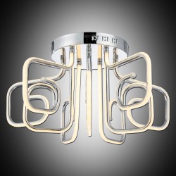 Elegancka  srebrna  lampa sufitowa plafon lucea alpen 51802-02-c10-cr   led  salon sypialnia  kuchnia, jadalnia przedpokój