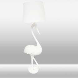 Biały żuraw lampa podłogowa 152 cm ozcan 1012 duża lampa stojąca ptak