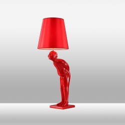 Lampa stojąca 81cm ozcan 7046-1 czerwona figura