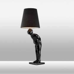 Duża lampa stojąca 81cm ozcan 7046-1 czarna figura