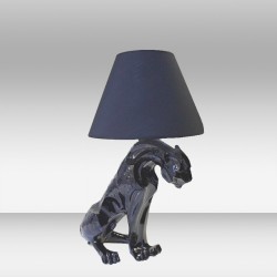 Lampa stojąca nocna 75cm ozcan 7041 czarna pantera kot
