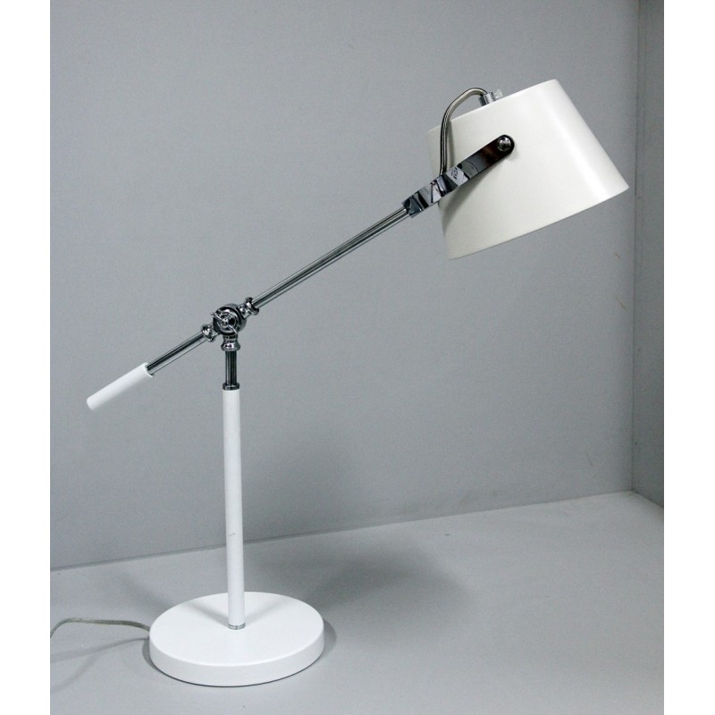 Biała ledowa lampka stolikowa ozcan 6515ml lampa nocna biurkowa