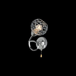 Nowoczesny srebrny kinkiet  lucea 51234-05-w01-cr terika   salon sypialnia jadalnia lampa