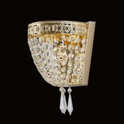 Złoty kryształowy kinkiet  avonni hotel sala bankietowa restauracja salon   ap-1498-s20 lampa