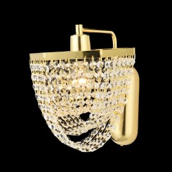 Złoty  kryształowy kinkiet lampa  avonni hotel sala bankietowa restauracja salon   ap-1562-s20   lampa