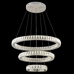 Elegancka  kryształowa lampa wisząca lucea nestor 51619-03-p03-wt  led  salon sypialnia jadalnia hotel restauracja