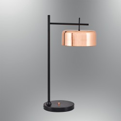 Nietuzinkowa lampa stolikowa biurkowa ozcan 5386R-ML rose gold salon jadalnia