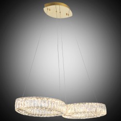 Elegancka  kryształowa lampa wisząca lucea 51923-03-l02-gd demeka led  salon sypialnia jadalnia hotel restauracja