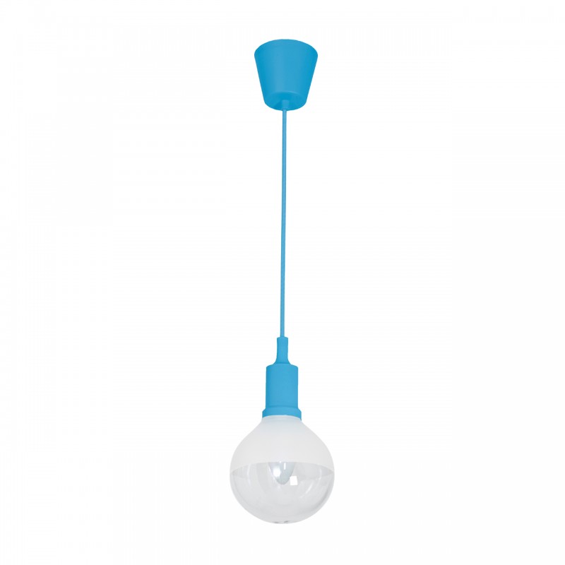 LAMPA WISZCA BUBBLE BLUE 5W E14 LED
